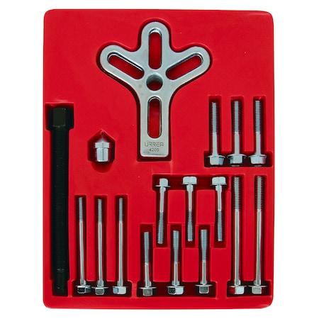 Urrea Harmonic balancer puller set 17 pc in plastic box 4205